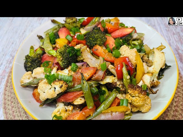 Healthy Air Fryer Roasted Vegetables | Low Carb Keto Veggie Recipe for Weight Loss