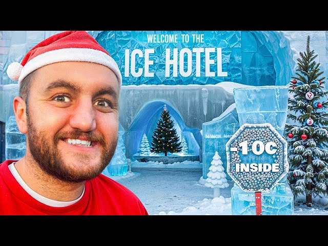 Sleeping In A Hotel Made Only Of Ice! (Christmas Special)