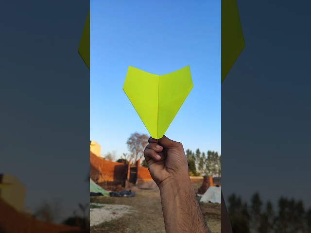 How to make world record flying paper plane , homemade paper airplane , top easy paper toy #shorts