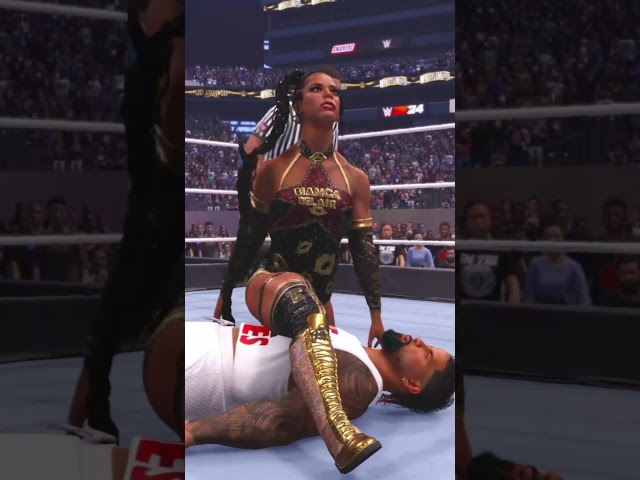 🔥 Bianca Belair VS Jay Uso 🔥#shorts #wwe #rhearipley  #trending #wrestling #smackdown #raw