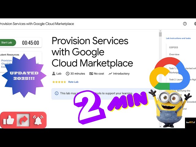 Provision Services with Google Cloud Marketplace||GSP003|| #gsp003 #solutions #googlecloud #swags