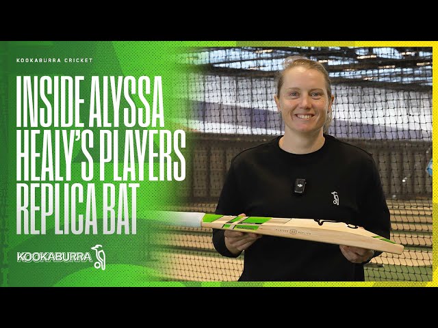 A closer look at Alyssa Healy's Players Replica Bat | Kookaburra Cricket