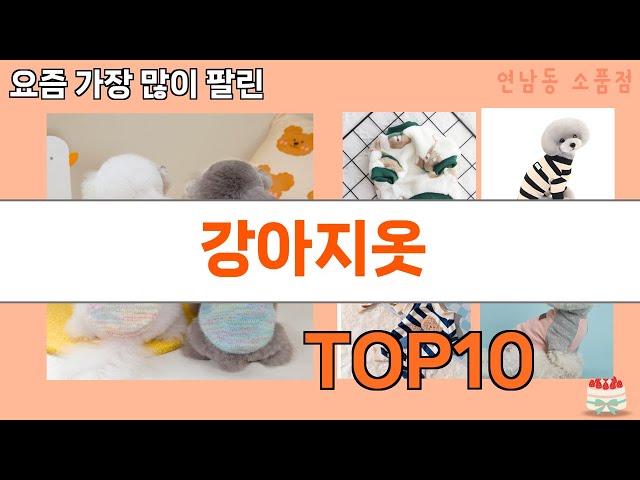 가장 많이 팔린 강아지옷 추천 Top10!