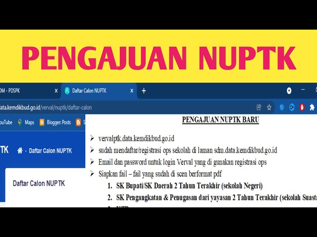 Pengajuan NUPTK 2021 Sekolah Swasta, Syarat Pengajuan NUPK 2021