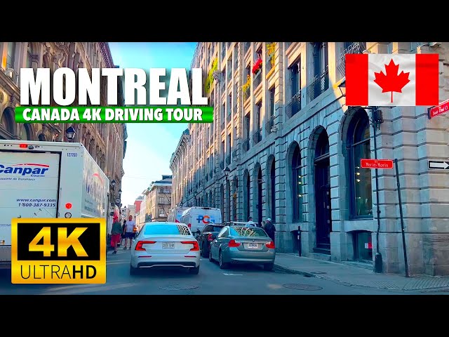 Montreal Canada  🇨🇦 4K UHD (HDR) 60 fps 2024 Driving Tour Downtown & Around the City