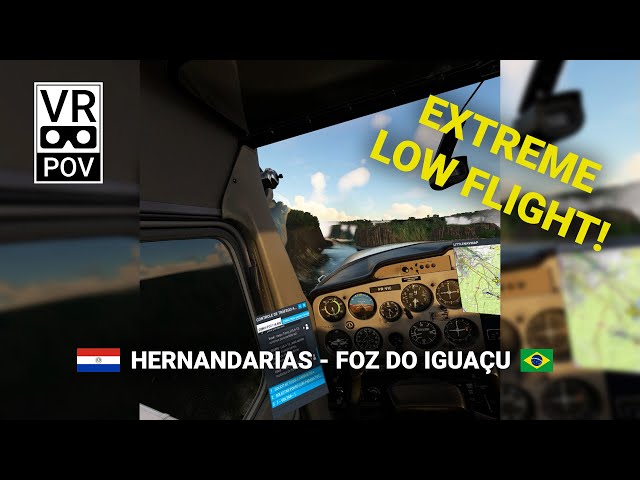 Extreme low flight at Iguazú Falls! (MSFS 2020 POV VR 3D)