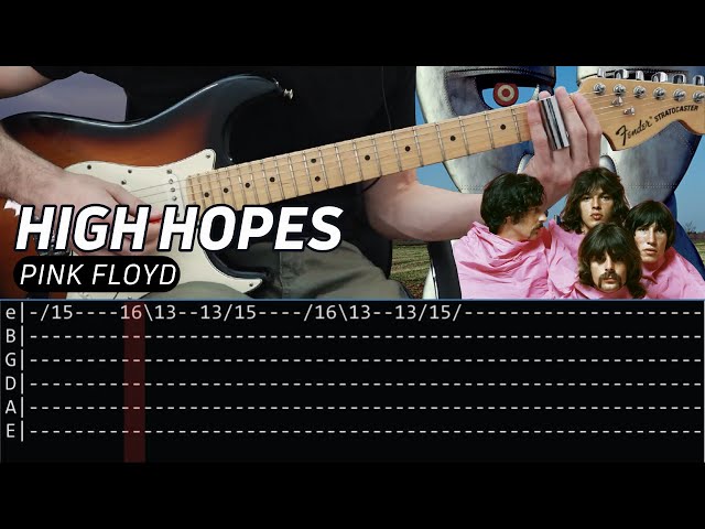 Pink Floyd - High Hopes solo (Guitar lesson with TAB)