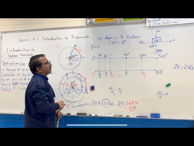 5.1.1 One radian def  , relationship between the two ( PreCalculus/Alg2) (@romualdorebello4629)