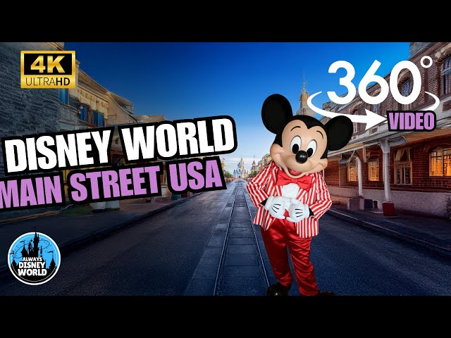 360 degree video 4k Walking Through Walt Disney World Magic Kingdom Ambience 2025