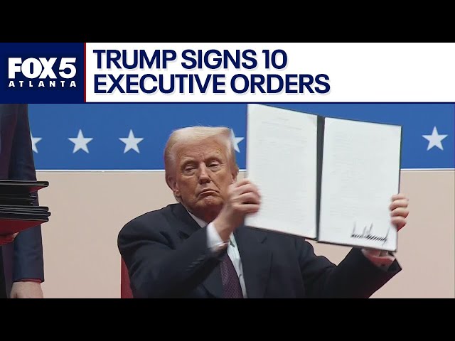 President Donald Trump signs 10 executive orders | FOX 5 News