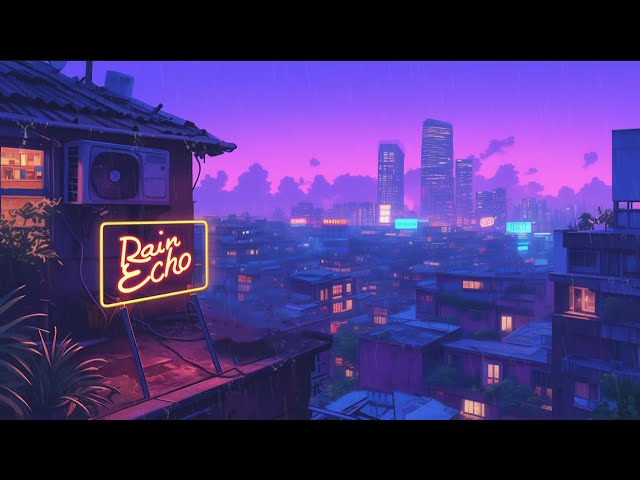 Chill 90s Lofi Night's 💿 Relaxing Lofi Hip Hop Music To Calm Down 🌃 Rainy Japanese Town Ambience