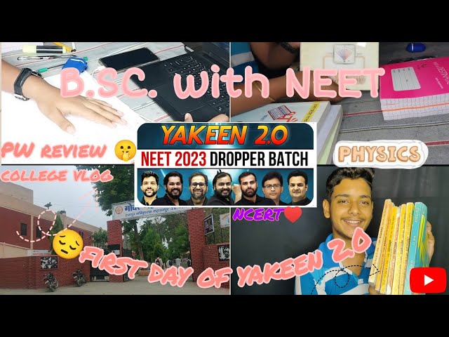 *A DAY IN LIFE OF NEET ASPIRANT*|how do I manage my neet prep+b.sc.|mini college tour|yakeen 2.0 PW😇