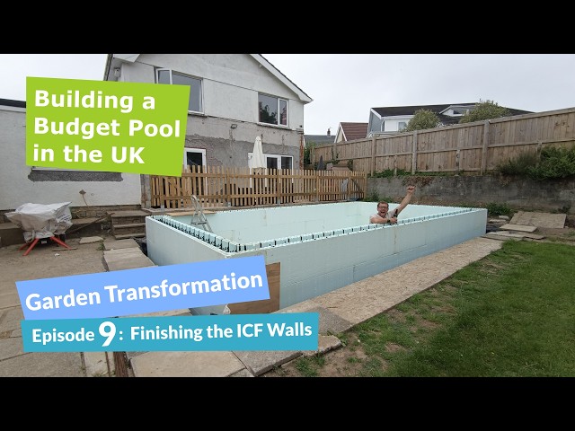 Ep.9 - ICF Pool Walls and plumbing - Building a heated DIY ICF Swimming Pool in the UK