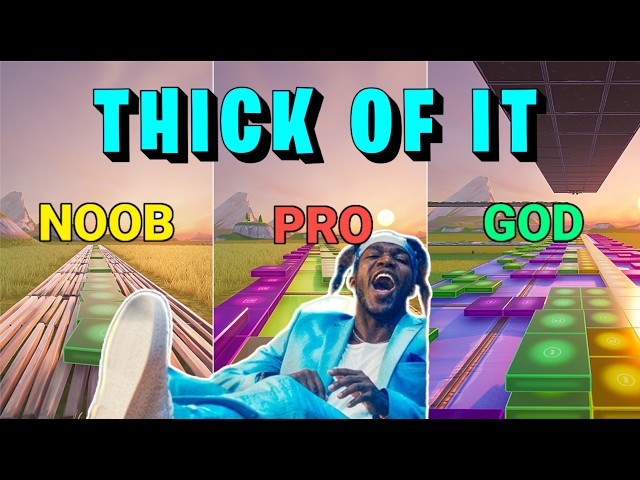 KSI - Thick Of It - Noob vs Pro vs God (Fortnite Music Blocks Cover)