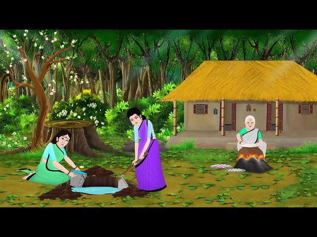 बुढ़िया की दो नौकरानियाँ | Hindi Story | Hindi Kahani | Moral Stories | cartoon story