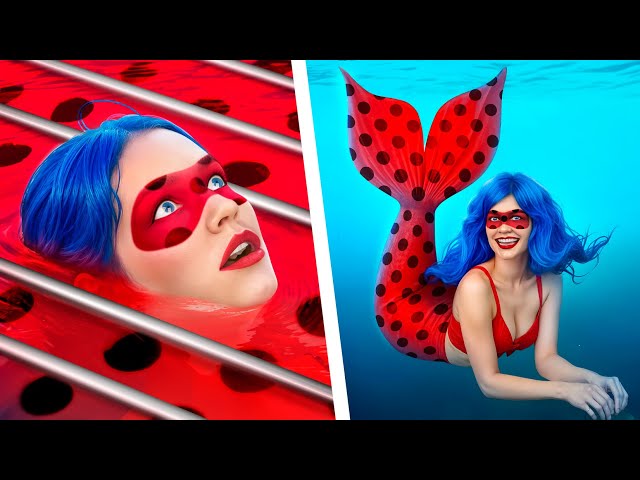 From LadyBug And Vampire To Mermaids / How to Become Mermaid in Jail!