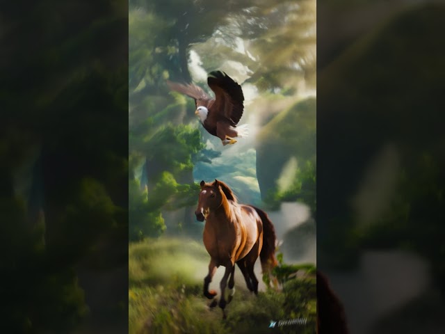 Hybrid Animals Flying Horse Eagle #short #shorts #hybridanimals