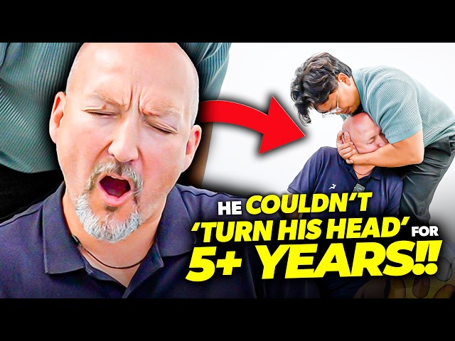 **FLEW 11 HOURS** JUST TO GET HIS NECK CRACKED!? 😱 | Asmr Chiropractic Back Pain Relief | Tubio