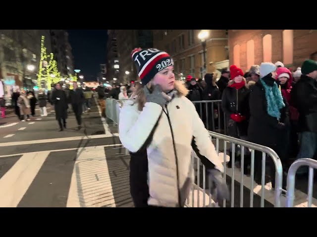 Walking to the end of the line for President Trump Inauguration at Capital One Arena