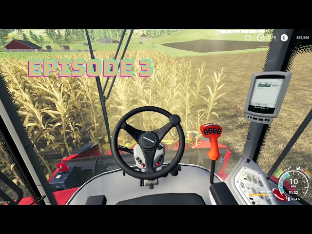 Farming Simulator 19 Alpine Season 1 episode 3 corn harvesting