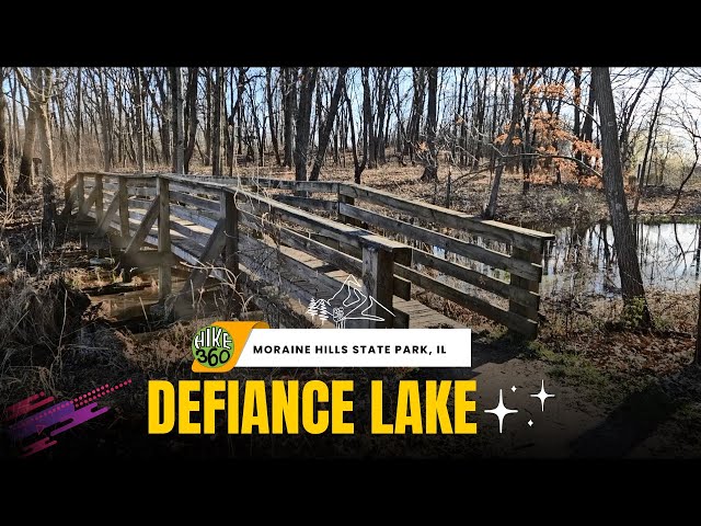 Moraine Hills State Park, IL - Defiance Lake (Hike 360° vr Video)