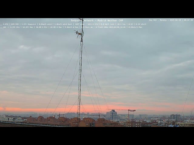 2025-02-10 Madrid South. Panoramic Weather time lapse