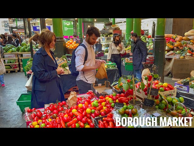 Borough Market London | London Walking Tour | Best of Borough Market | London Street Food [4k HDR]