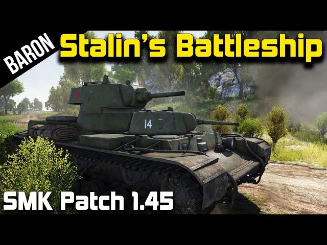 War Thunder SMK - Stalin's Battleship, The SMK Multi Turreted Beast! (War Thunder 1.45)