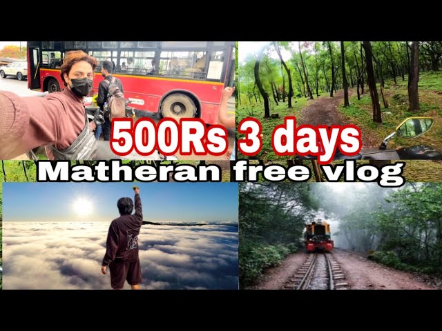 MATHERAN hill station monsoon vlog bike ride ☔️#vlogger #motovlog