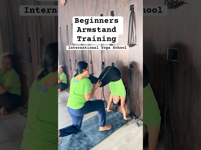 Beginners Armstand Training | Guidance under Guru | Yoga Teacher Training Program @yogatute