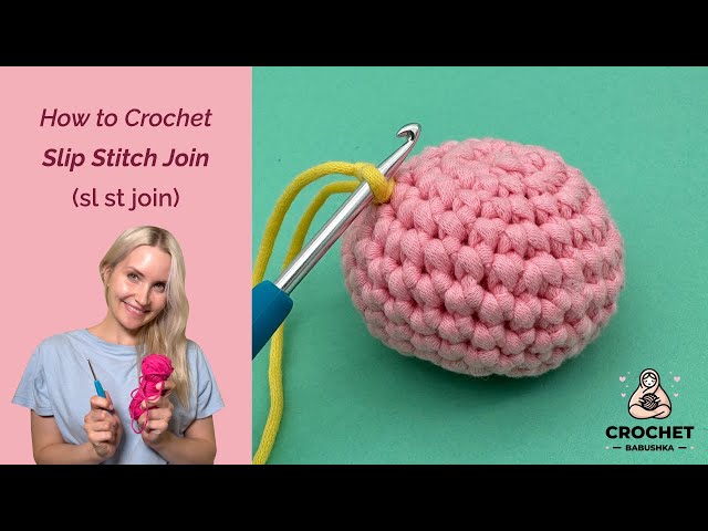 How to crochet SLIP STITCH JOINS (sl st join) | Easy TUTORIAL  for beginners