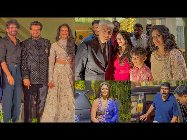 PV Sindhu Reception | Celebrities Snapped at PV Sindhu Reception | PV Sindhu Weds Venkata Datta Sai