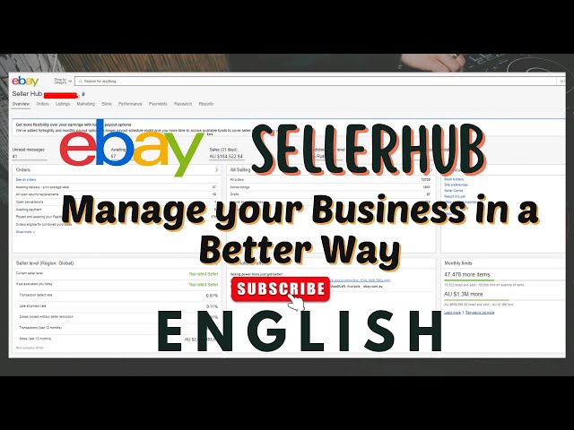 How To Use eBay Seller Hub ENGLISH #ebaysellerhub