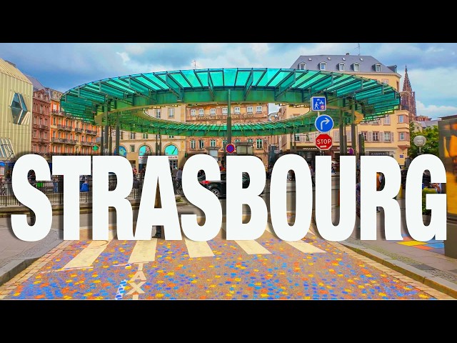 Strasbourg, France Virtual Vacation Walking Tour - 4k 60p City Walks for Treadmill