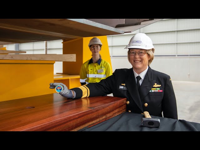 NUSHIP Pilbara keel laying ceremony