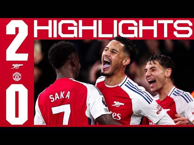 THREE BIG POINTS! | HIGHLIGHTS | Arsenal vs Manchester United (2-0) | Timber, Saliba | PL