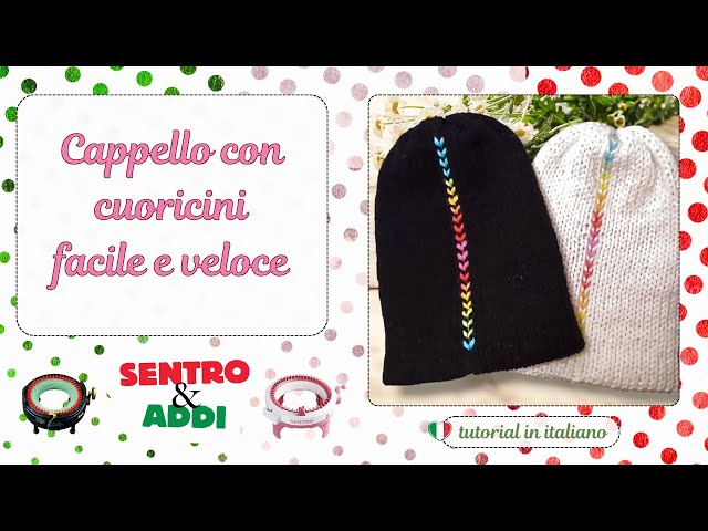 cappello cuoricini neon - Sentro 48 agi semplice e veloce