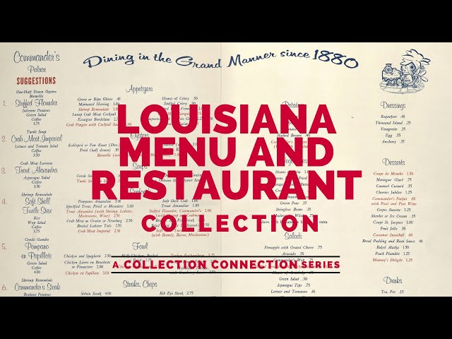 Louisiana Menu and Restaurant Collection - Collection Connection Ep.4