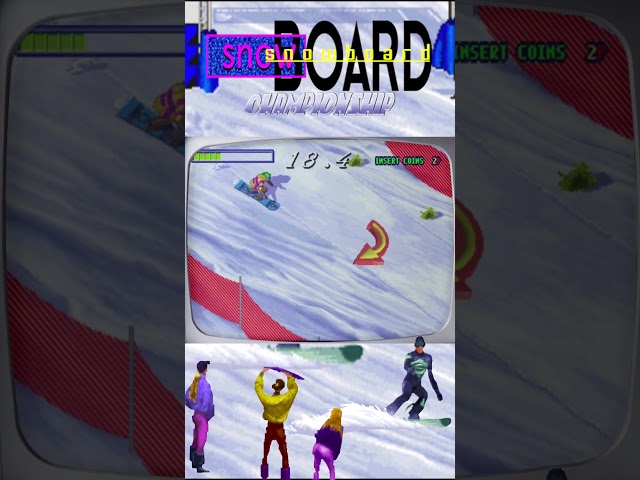 Snowboard Championship Classic Arcade Game with a Holiday Sport