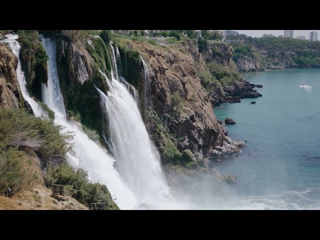 Extreme Lightning and water fall for sleep night