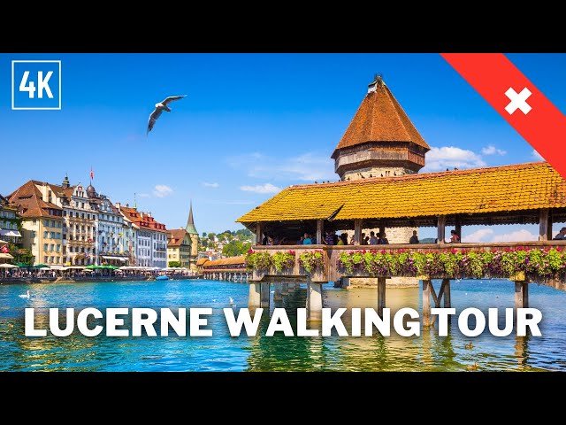 Lucerne, Switzerland Walking Tour - 4K