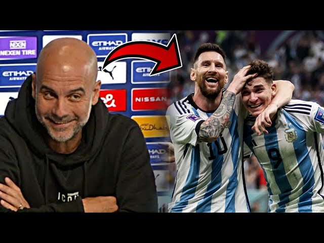 ¡ÚLTIMA HORA! 🚨 GUARDIOLA EMOCIONADO POR LEO MESSI Y JULIÁN ÁLVAREZ POR GANAR LA COPA DEL MUNDO 🤩