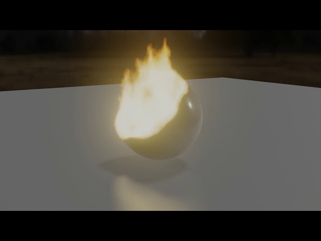 Burning animation using blender