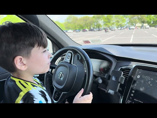 Teaching an 8 year old how to drive.