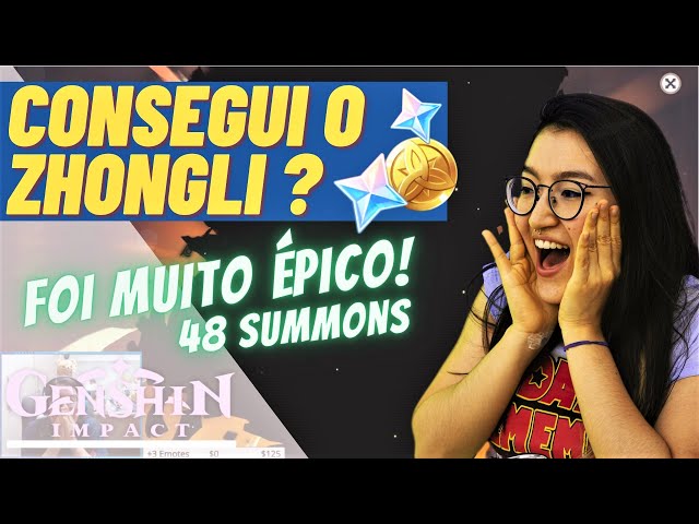 IMITEI A PAIMON PRA CHAMAR O ZHONGLI!! ⭐ 48 Summons Absurdos! | [Genshin Impact]