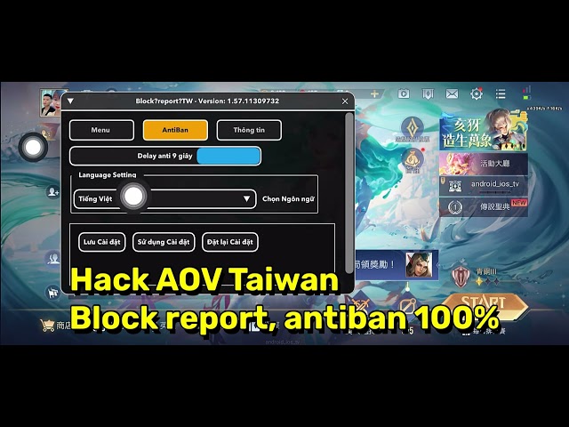 Map Hack aov Taiwan AntiBan 100% Version 1.57 - Hack Liên Quân Đài Loan