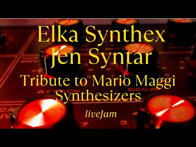 Elka Synthex/Jen Syntar GS3000 - Tribute to Mario Maggi Synthesizers (feat. Korg DDD1) - LiveJam