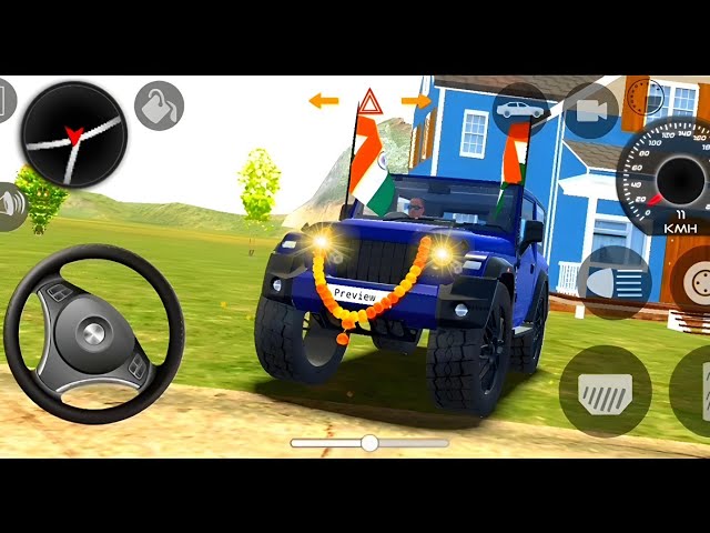 Dollar (Song) Modified Mahindra Blue Thar😈|| Indian Cars Simulator 3D || Android Gameplay