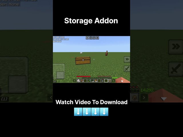 Storage addon for minecraft bedrock & Mcpe #minecraft #mcpe #minecraftbedrock #minecraftmods