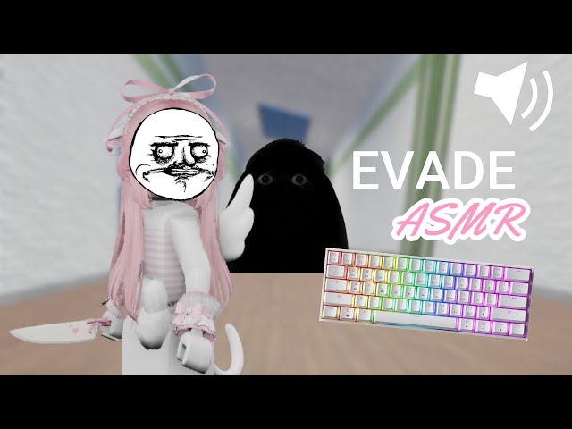 Roblox EVADE but it's *CLACKY* Keyboard ASMR (w/ handcam)